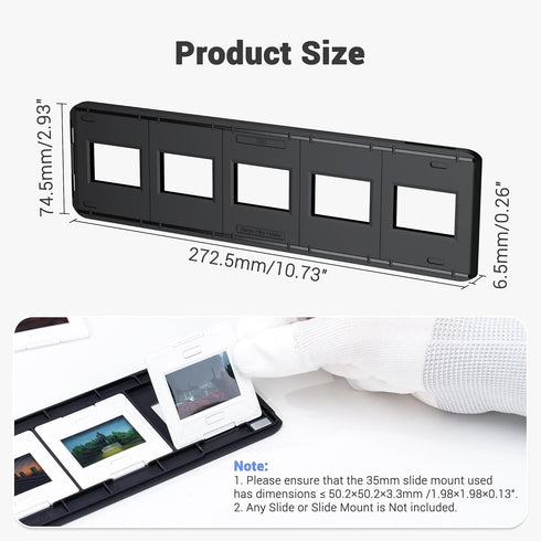 JJC 35mm Photo Slide Mount Holder, Compatible with Film Scanners, Mobile Film Scanner Convert & Negative Film