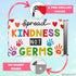 Spread Kindness Not Microbes Be Kind Poster - Motivational Classroom Decor, Health Posters for School Nurse Office Wall