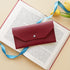 Carrotez Cash Envelopes (PU Leather) Money Envelopes for Cash Gifts, Reusable Cash Envelope Wallet, 1 ea, Letter Engraving - Burgundy by carrotez