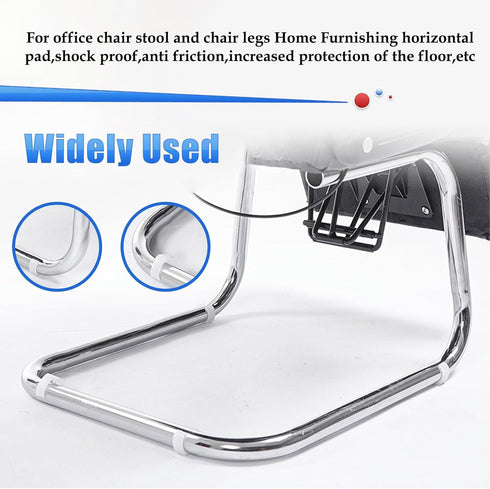 19mm U-Shaped Plastic Chair Foot Caps, Non-Slip U Shaped Floor Glides, Tubing Caps Cover, 16Pcs, White