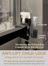 GT-DB006 (19"- 51" 3 Greatim Sliding Door Security Lock Bar, Child Proof Sliding Door Lock Bar with Anti Lift Lock