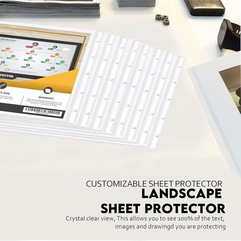 PERFORMORE Pack of 8.5” x 14” Heavyweight Clear Sheet Protectors, Legal Paper Sleeves, 25 Count