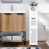 ShellKingdom Toilet Paper Holder Stand, Bathroom Storage Cabinet with Doors and Shelves,