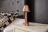 Dimmable Auraglow Copper Aluminium Rechargeable Remote-Controlled Colour Changing LED Table Lamp - Perfect for Bedside