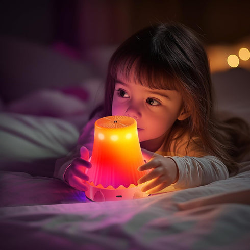Bubbleimage 7 3 Dimmable Gesture Sensing Night Light with Height Adjustable Pole, Color Changing & RGB Modes Table Lamp