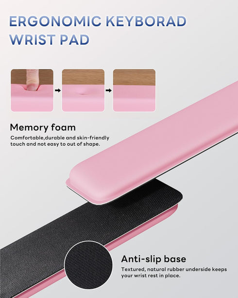 Laborio Computer Keyboard Wrist Rest Stand for Desktop, Keyboard Holder for Easy Typing with Wrist Pad for Office Desk