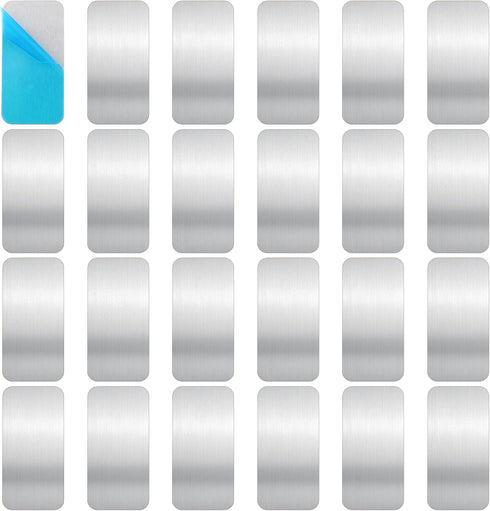 Alrhso Adhesive Metal Plates for Magnetic Mounts, 24 Pcs 2.36x1.18 Inch Rectangular Iron