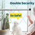POKUSI 18-50 inches 1 Inch Sliding Door Lock, Adjustable Sliding Door Security Bar, Heavy Duty Sliding Glass Door Lock