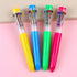 HeTaoCat Multicolor Pens 3 Pack, 0.5mm 10-in-1 Retractable Ballpoint Pens, 10 Colors Transparent Barrel for Office