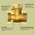 3/4" Swing Brass Check Valve DN20, Horizontal One Way Check Valve for Oil, Water, Fuel, Gas, Air to Prevent Backflow.