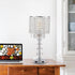 3 Dimmable Acaxin Crystal Table Lamps for Bedroom Nightstand - Touch Bedside Lamps with Two USB Charging Ports Silver