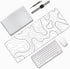 White Mouse Pad - Extended Gaming Mouse Pad for Desk 31.5 x 11.8 Inch, Black and White Topographic Design