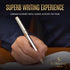 Scriveiner Silver Chrome Rollerball Pen - Luxury Pen with Real Gold Plating, Best Gift Set