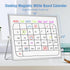 Magnetic Desktop Whiteboard with Stand, 16'' x 12'' Double-Sided Dry Erase Board with 6 Markers and 1 Eraser