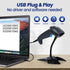 OBZ 1D 2D CMOS Barcode Scanner with Stand, USB Wired Handheld QR Code Scanner Supports Screen Scan, Portable Automatic