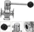 Ipetboom 304 25 Sanitary Stainless Steel Butterfly Valve Tri Clamp Lightweight with Lever Handle for Water, Beverage