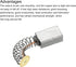 PATIKIL Carbon Brushes 0.51x0.31x2.81 Inch for Electric Motors, Angle Grinder, 4 Pack