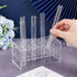 OLYCRAFT 18 Sockets Acrylic Test Tube Rack, Transparent Holder for Centrifuge Tubes, 16mm Diameter for Lab Supplies