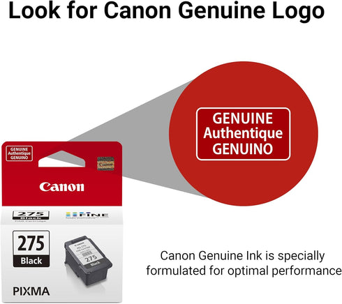 Canon PG-275 TS3520/3522, TR4720/4722, TS3720/3722 Genuine Black Ink Cartridge, Compatible