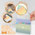SKLENICE 100pcs 3x5 inch Gradient Blank Index Cards with Sticker Labels in Clear Plastic Index Card Holder