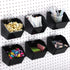 6 Pcs Pegboard Bins with Hooks, Back to School Supplies, Pegboard Organizer Accessories for Classroom Office Garage