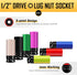 1/2" 7 Set, 17 19 21 mm 13/16 7/8 1 1-1/16 inch, 6 BOEN Drive Impact Lug Nut Socket, Pieces Non-Marring Wheel Protector