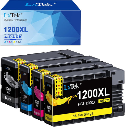 LxTek Compatible Ink Cartridge Replacement for Canon 1200XL PGI-1200 PGI1200XL for MAXIFY MB2720 MB2120 MB2320 MB2020