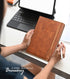 Lined Journal Notebook for Men Women, 256 Pages, A5 Hardcover Leather, College Ruled for Writing, Travel, Work, Brown