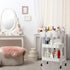 danpinera 3-Tier Rolling Cart, Metal Storage Cart with Lockable Wheels, Mobile Trolley for Kitchen, Bathroom