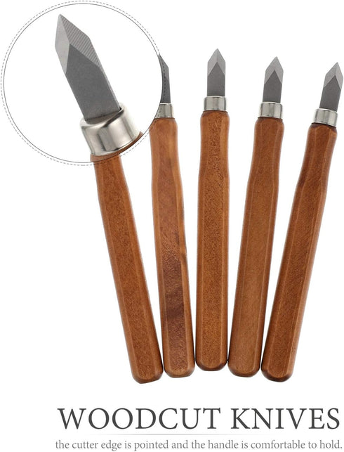 DOITOOL 5pcs Marking Knife Woodworking - Thin Blade Dual Bevel Scribe Tool for Wood Marking and Carving