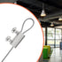 12 Pcs Adjustable Stainless Steel Wire Rope Cable Clamp, New Upgrade Double Hole Fastener