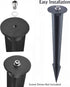 3W-120W Light,10.4 inches Aluminum Metal Ground Stake Spike Replacement for Outdoor Garden Spotlight Pathway Flood Wall