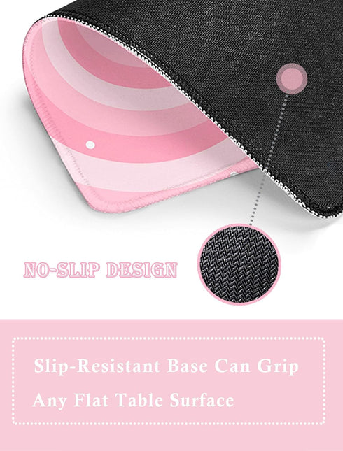 Pecfamly (9.4 x7.8 Inch) Cute Kawaii Cutecore Aesthetic Pink Girly Gaming Mouse Pad Small, Gamer Girl Room Decor Desk