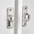 INIRET 90/180 Silvery Enhanced Security Flip Latch Lock - Heavy-Duty Degree Sliding and Swing Door Latch for Barns