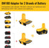 1 pack DM18D Battery Adapter Converter with USB Port for Dewalt 18V Tools, Converts Dewalt 20V Li-ion or Milwaukee M18 18V Li-ion Battery to Dewalt 18V Battery adapter