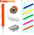 Qilery 30 Pcs Neon Color Short Triangular Fat Pencils 3.5 Inch Wood Triangular Pencil Toddler Triangle Pencil Children Jumbo Pencils for Writing Drawing with Pencil Sharpener and 2 Erasers by Qilery