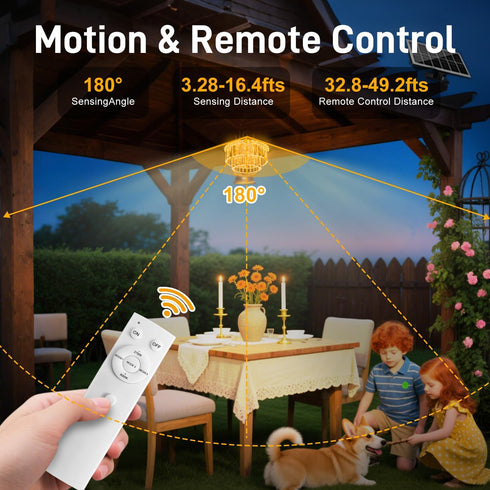 HOMEAN 222 800LM, 3 Solar Shed Light Otudoor - Solar Pendant Light Indoor Outdoor with LED Modes Motion Sensor