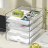 Stackable 4-Tier Paper Organizer for Desk, Clear Desk Accessories & Workspace Organizers, Ideal for Office Supplies