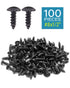 100pcs #8 x 1/2 inch Truss Head Phillips Wood Screws, Black Oxide Coated by IMSCREWS