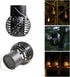2 Pack Solar Outdoor Lights Simulation Flame Chandelier Decorative Hanging LED Round Ball Lights Solar Garden Lights
