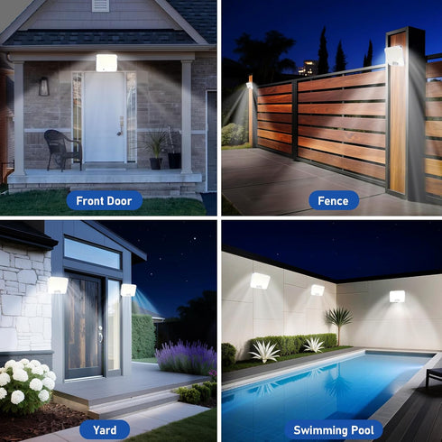 226 3 (2 Pack) Solar Flood Lights Outdoor, LEDs Flood Lights Motion Sensor, Dusk to Dawn Solar Outdoor Lighting