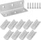 L Bracket, Heavy Duty Corner Brace, 10 Pack 3.2" Metal Shelf Bracket