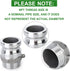 TAISHER 2PCS Aluminum Cam & Groove Hose Fittings, 1-1/2" Plug x 1-1/2" NPT Male, Global Type F