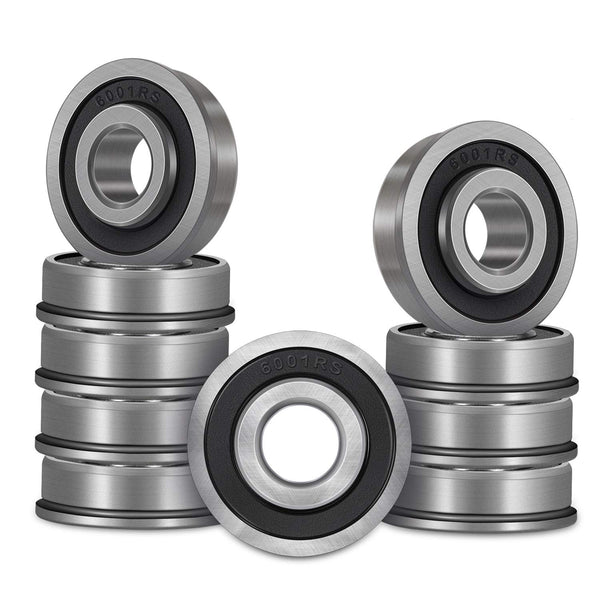 10PCs ID 1/2" x OD 1-1/8" Flanged Ball Bearings for Lawn Mower, Wheelbarrows, Carts & Hand Trucks