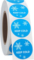 Hybsk 1 Inch Keep Cold Freezer Stickers, Total 1,000 Labels Per Roll