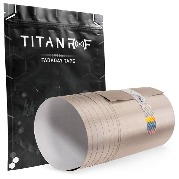 Mission Darkness TitanRF Faraday Tape, 6in W x 10ft L High-Shielding Conductive Adhesive Tape Roll