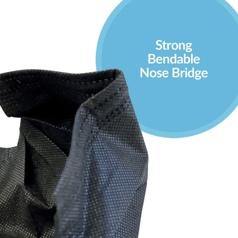 1 3-Ply (50, 100, 1000 Pack) PlastCare USA ASTM Level Disposable Face Masks - Comfortable and Soft Blue or Black Mask