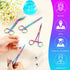 Tweezer(Colorful,4 BBTO Hemostat Curved and Straight Hemostat Forceps Piercing Pliers Forceps, Stainless Steel Straight