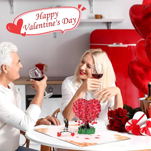 Sublaga 3D Valentine's Day Greeting Cards, Love Tree Paper Pop Up Greeting Card, Greeting Card, Spring Card Mother's