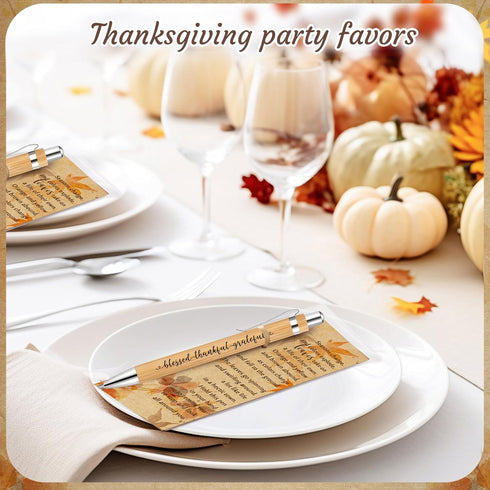 Epakh 50 Sets Fall Pens Gifts with Greeting Cards, Fall Party Favors for Adults Bulk Thanksgiving Pen Autumn Gift